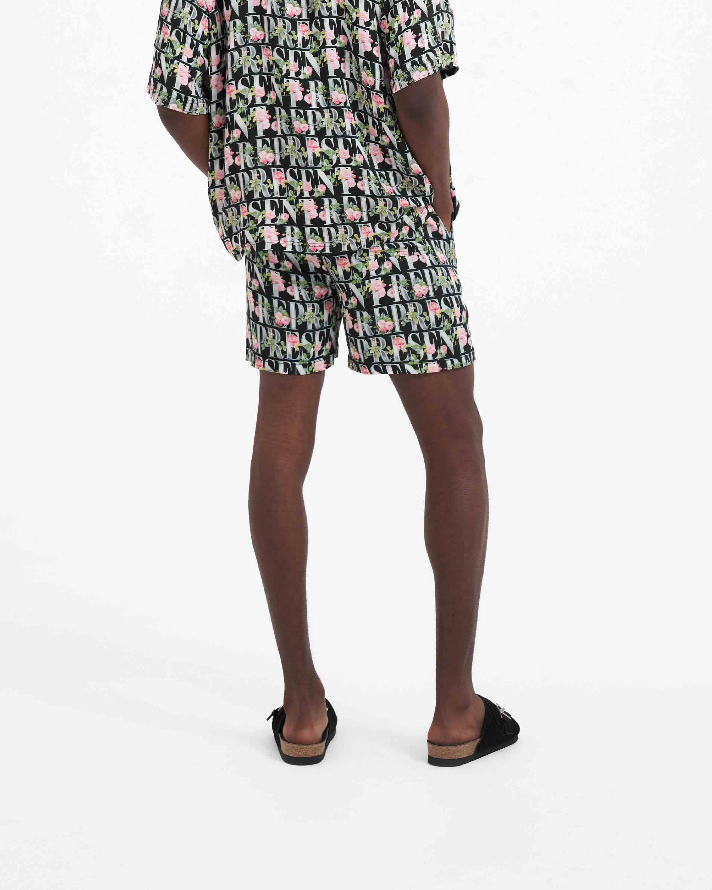 Floral Represent Shorts - Black